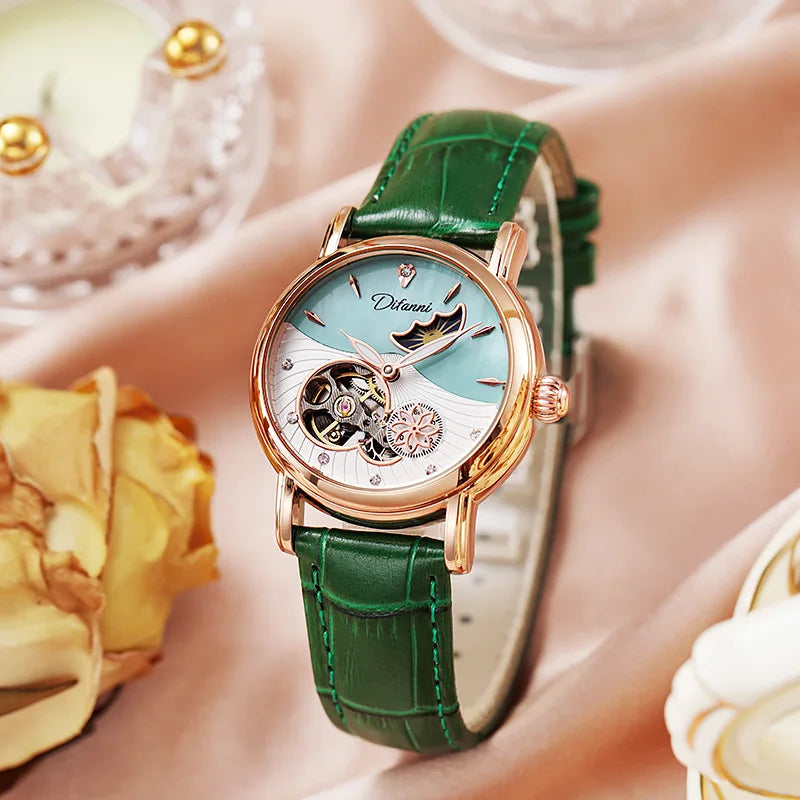 DIFANNI 6023 Luxe Automatisch Dameshorloge