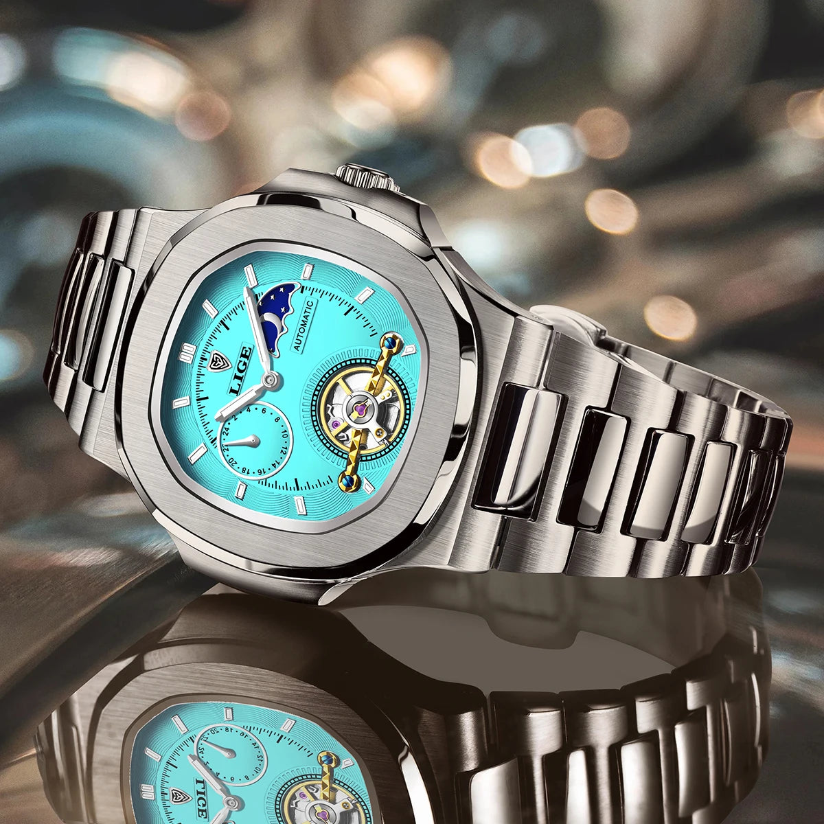 LIGE Automatisch Herenhorloge