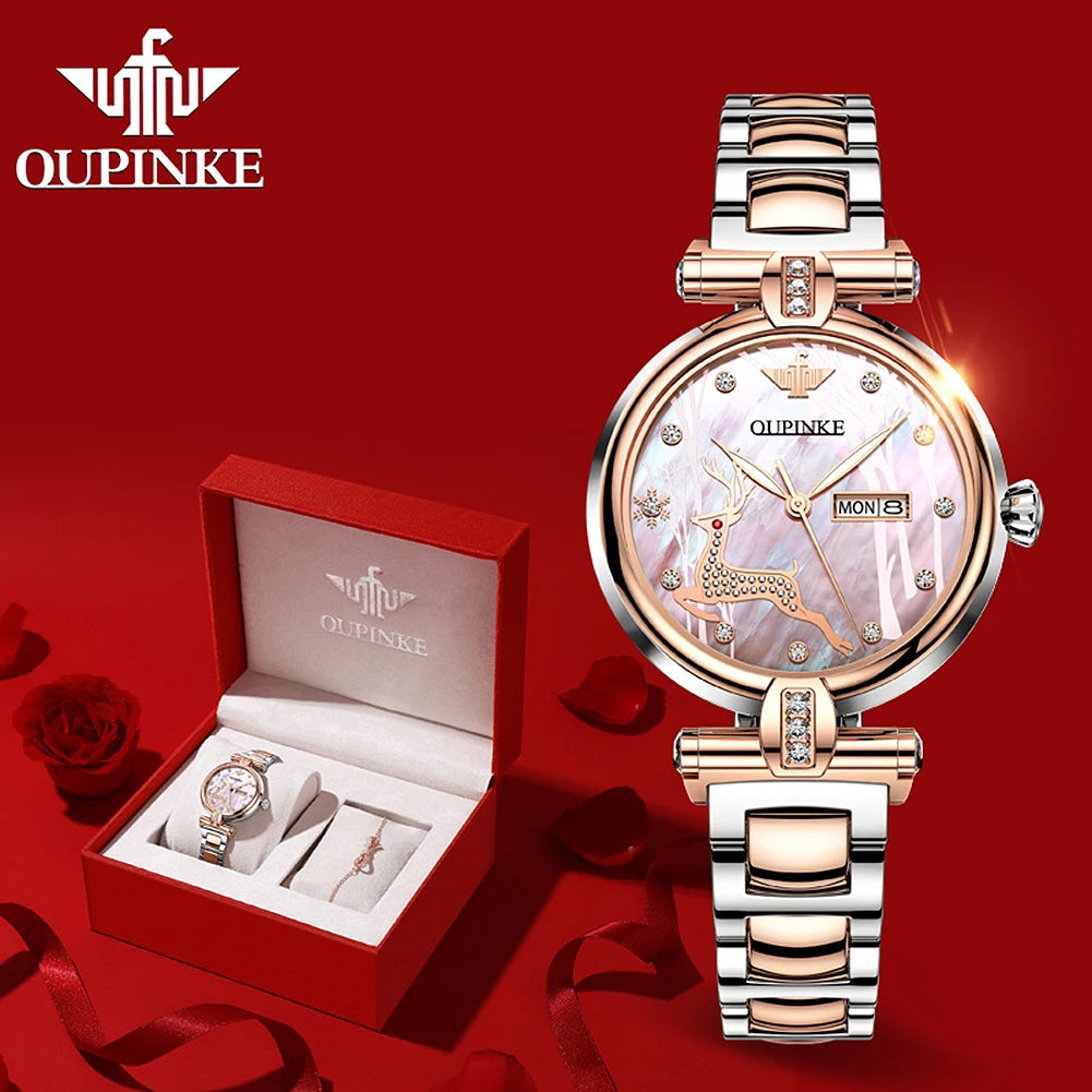 OUPINKE 3180 Luxe Automatisch Dameshorloge