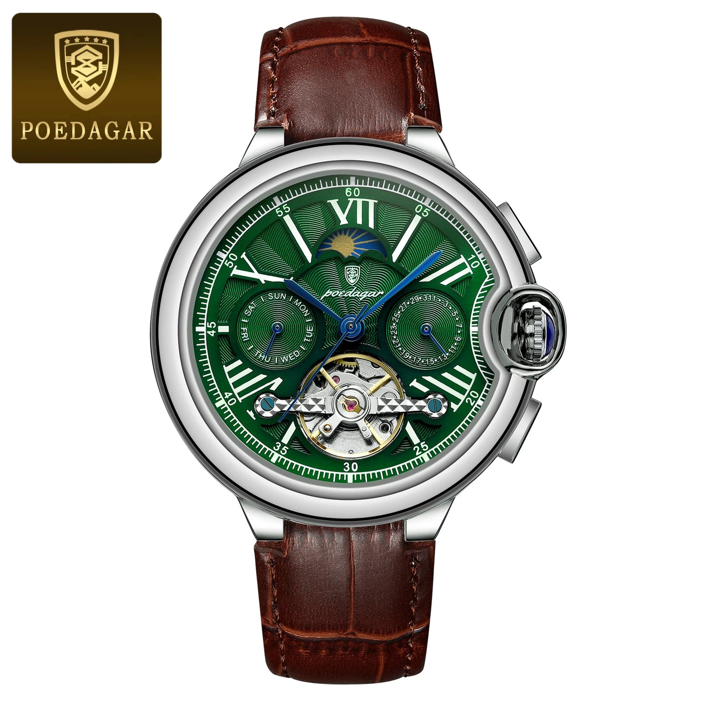 POEDAGAR 1413 Automatisch Tourbillon Herenhorloge