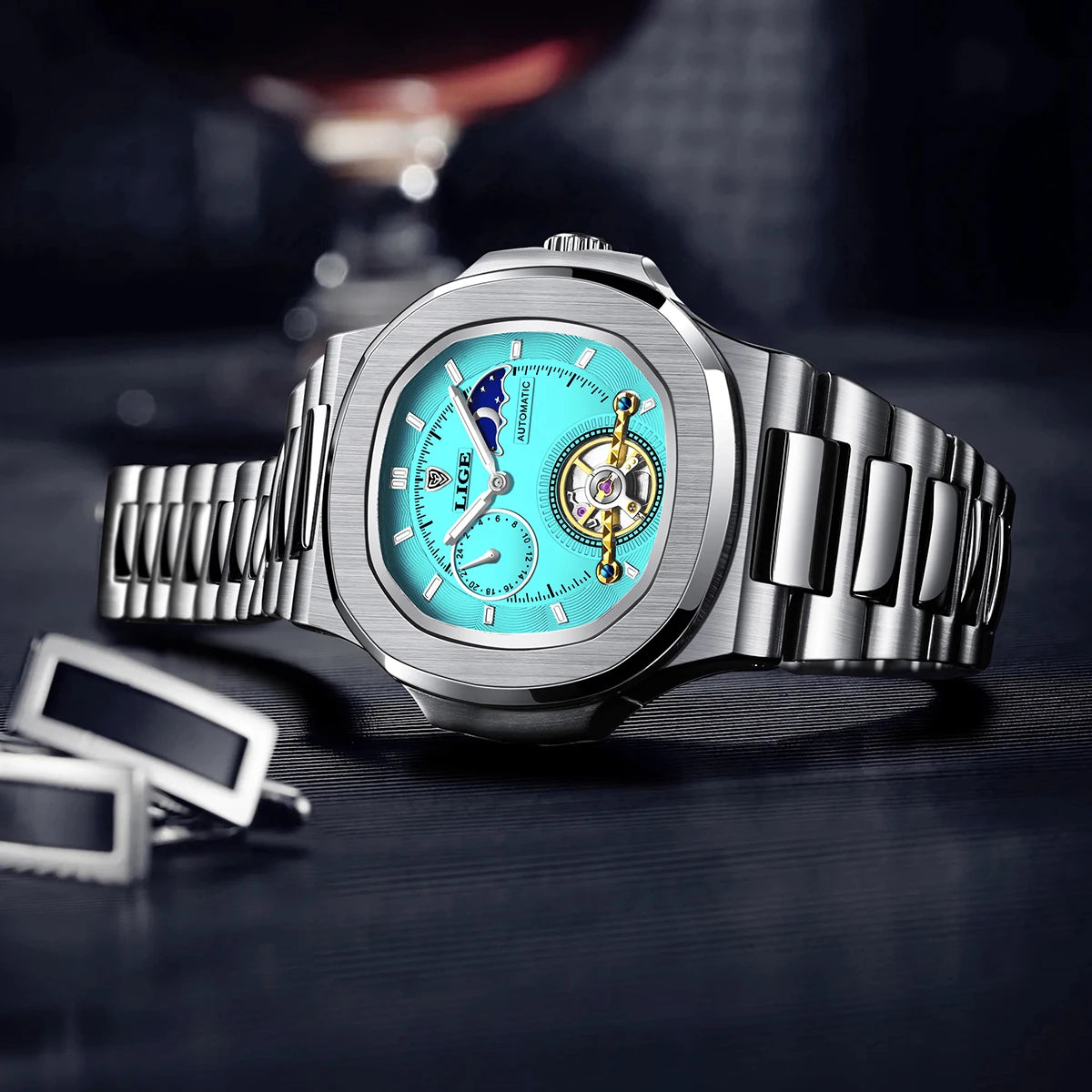 LIGE Automatisch Herenhorloge