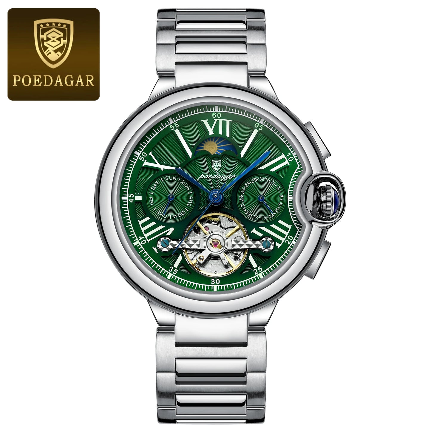 POEDAGAR 1413 Automatisch Tourbillon Herenhorloge
