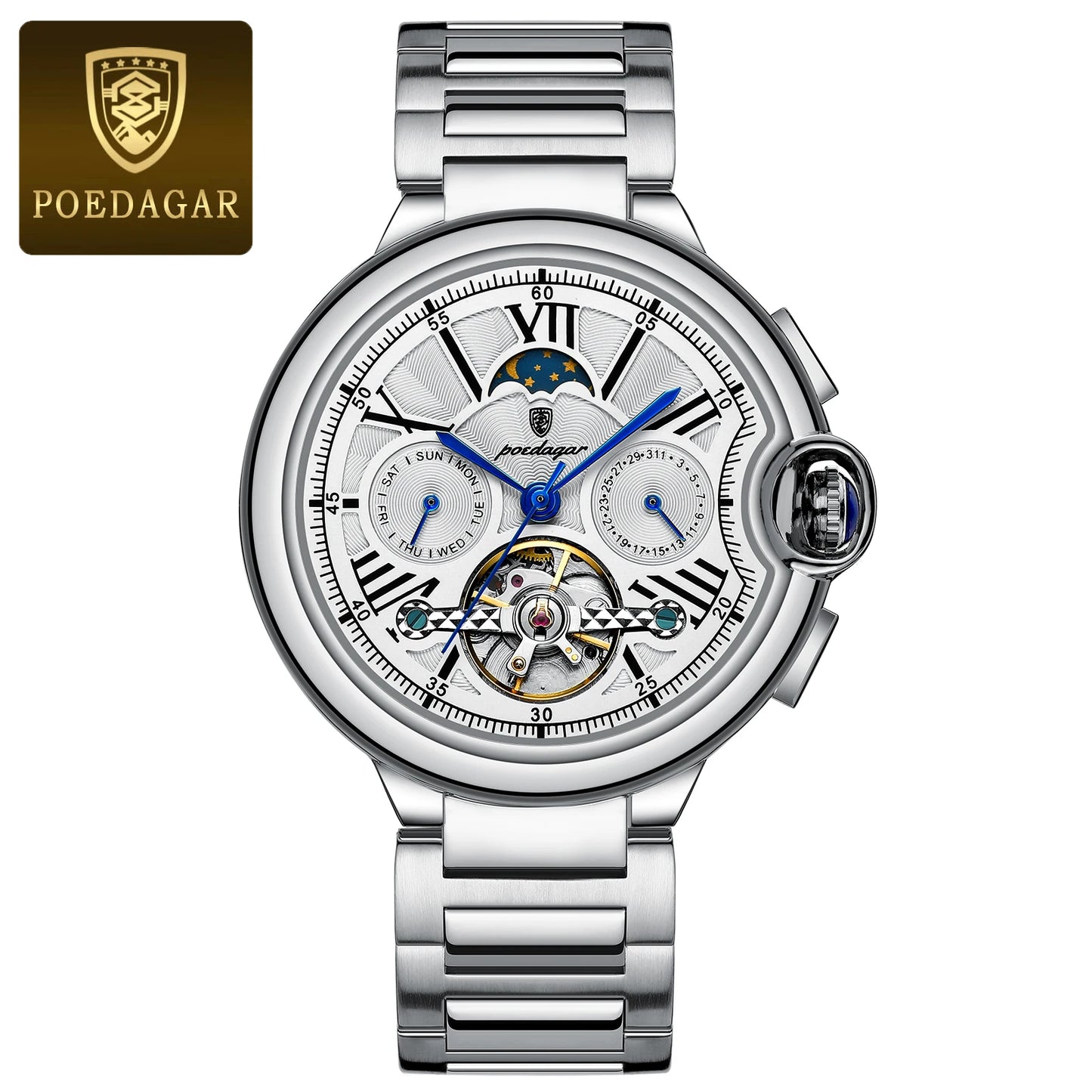 POEDAGAR 1413 Automatisch Tourbillon Herenhorloge