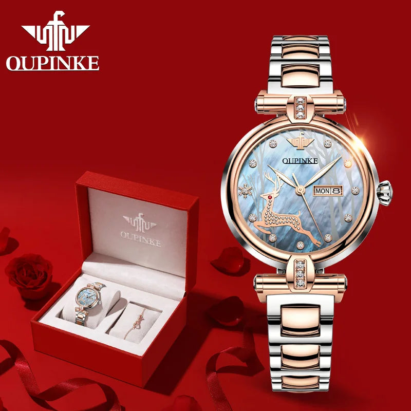 OUPINKE 3180 Luxe Automatisch Dameshorloge