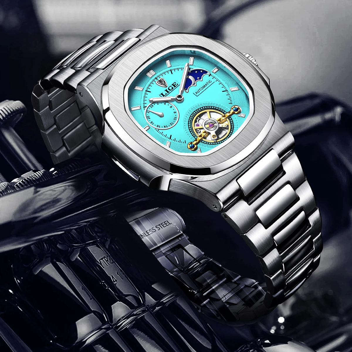 LIGE Automatisch Herenhorloge