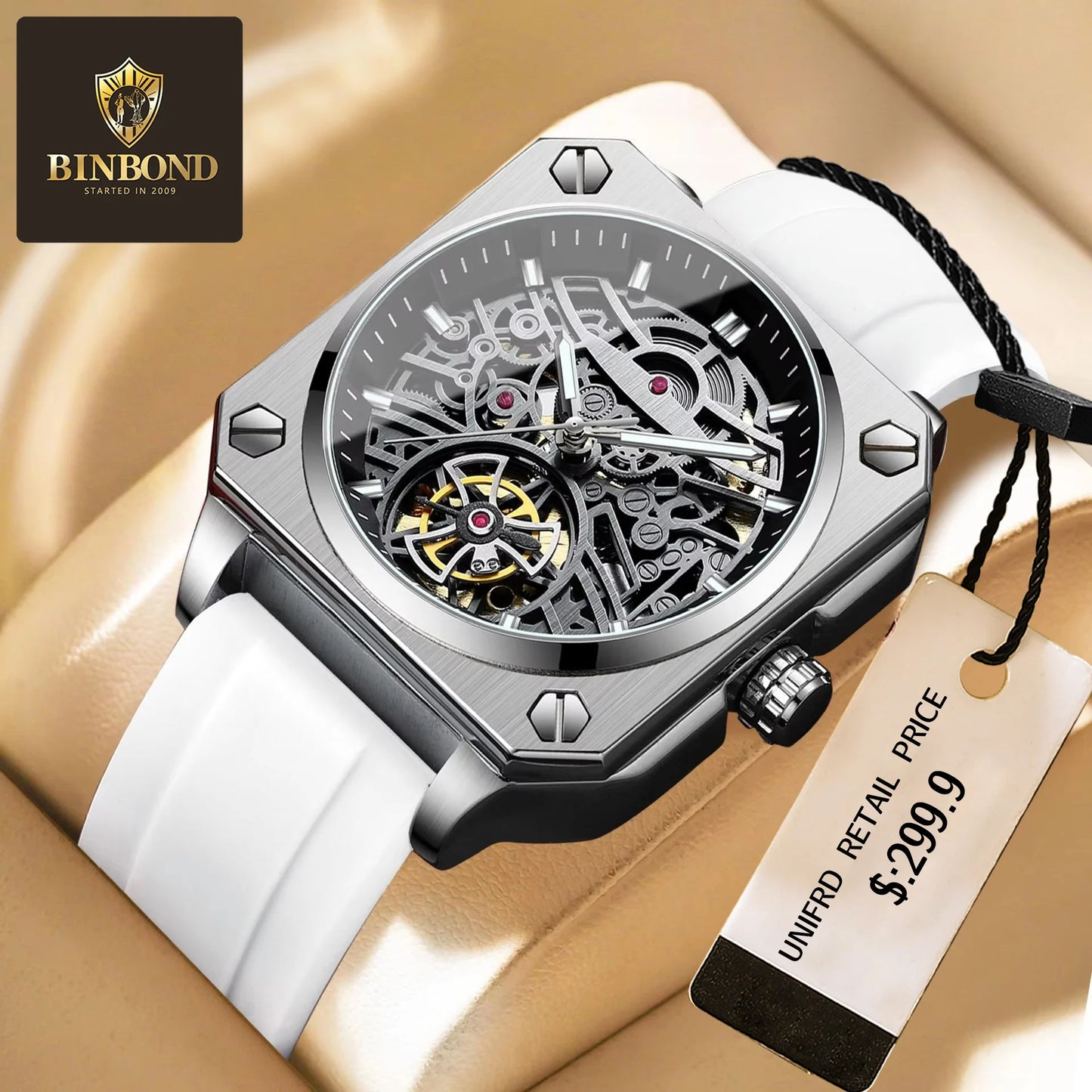 BINBOND H1133 Tourbillon Skeleton Herenhorloge