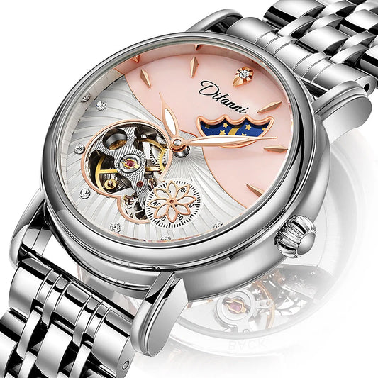 DIFANNI 6023 Luxe Automatisch Dameshorloge