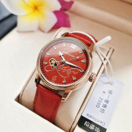 AOKULASIC Elegant Automatisch Dameshorloge