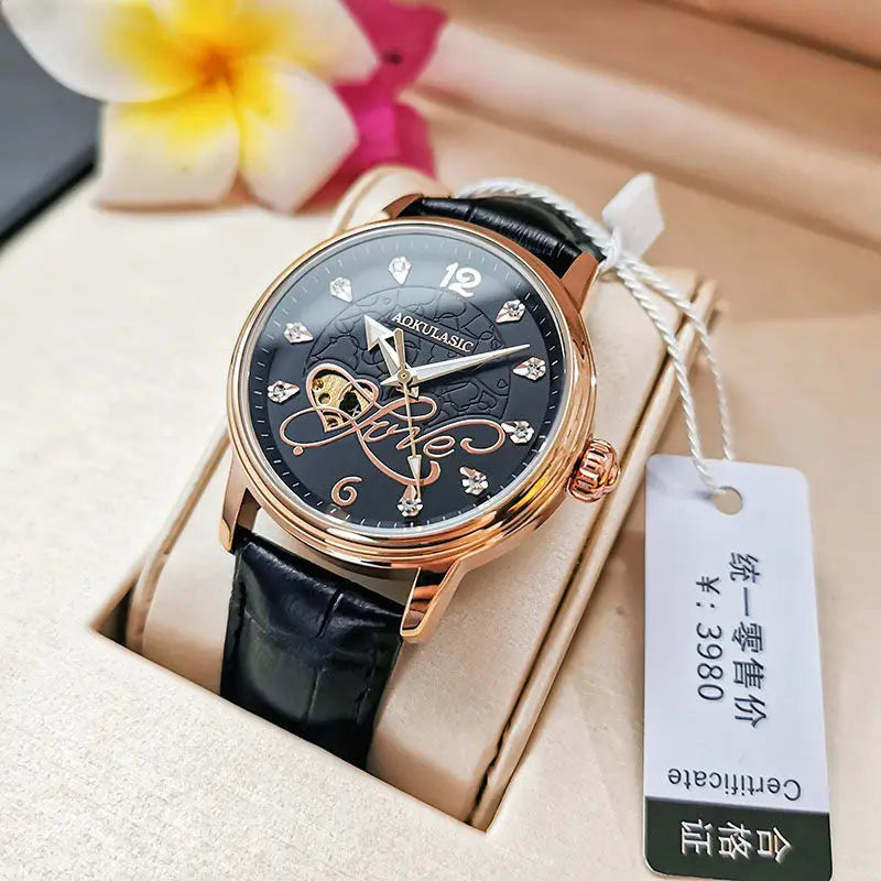 AOKULASIC Elegant Automatisch Dameshorloge