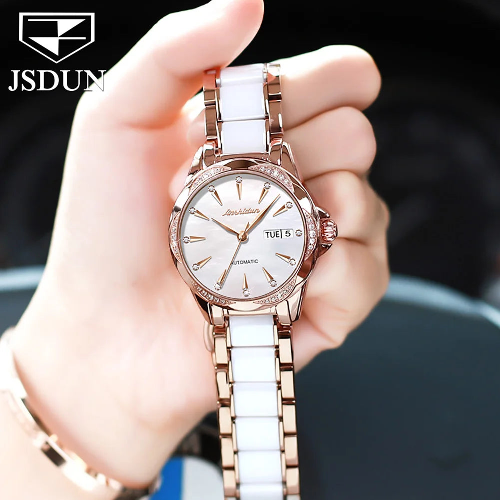 JSDUN 8821 Luxe Automatisch Dameshorloge
