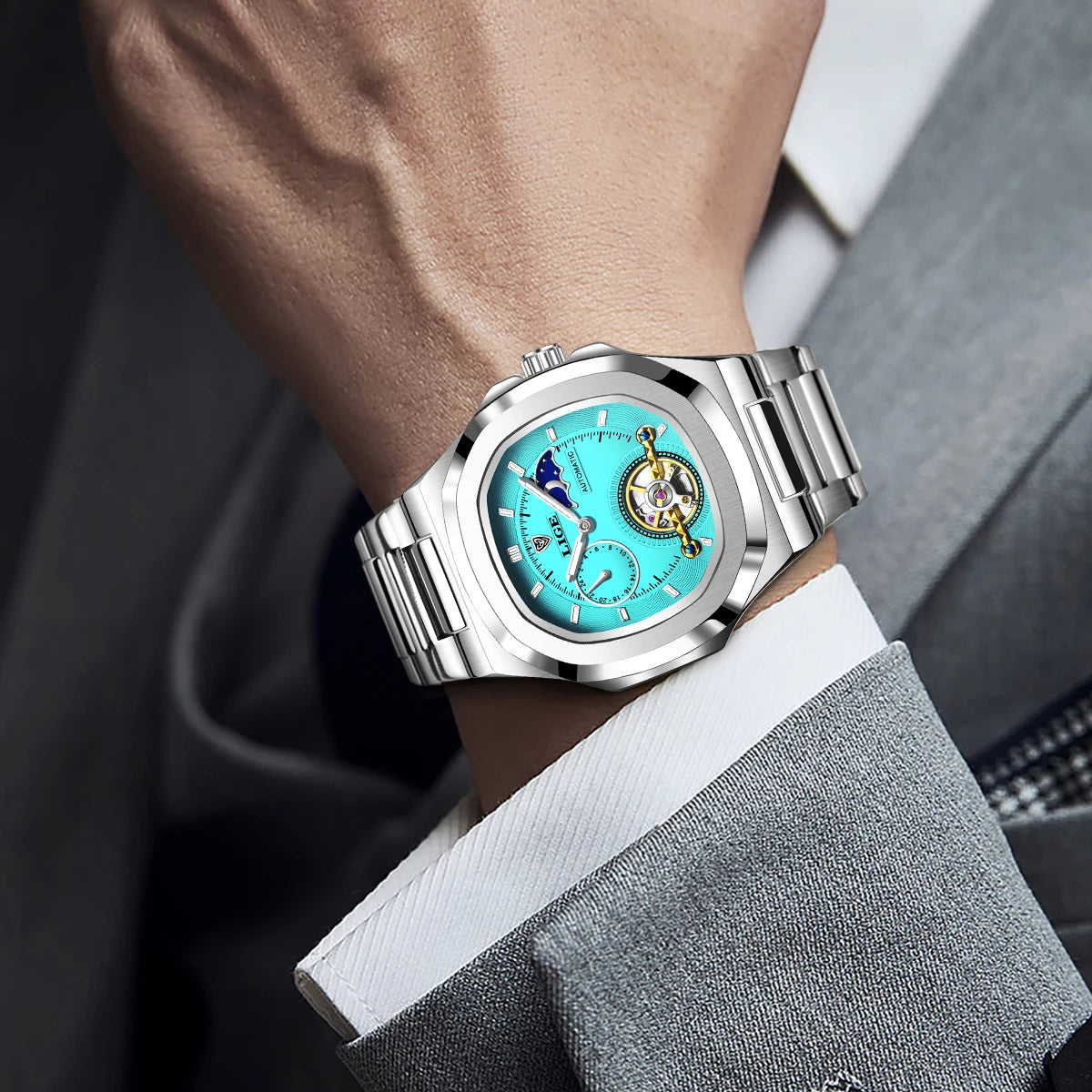 LIGE Automatisch Herenhorloge