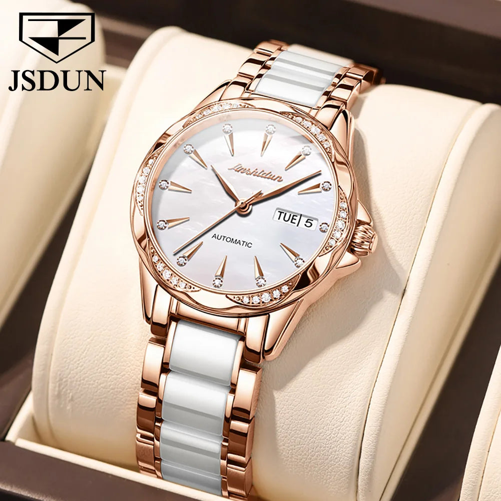 JSDUN 8821 Luxe Automatisch Dameshorloge