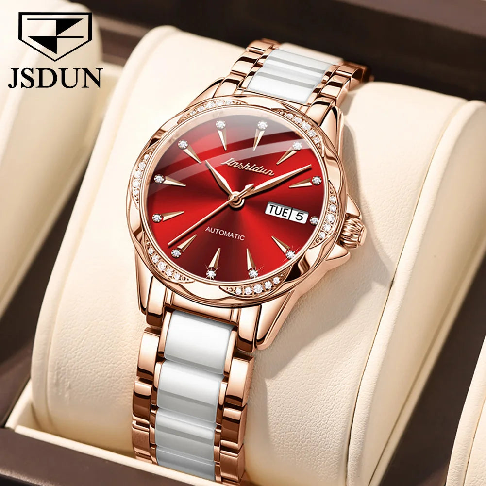 JSDUN 8821 Luxe Automatisch Dameshorloge