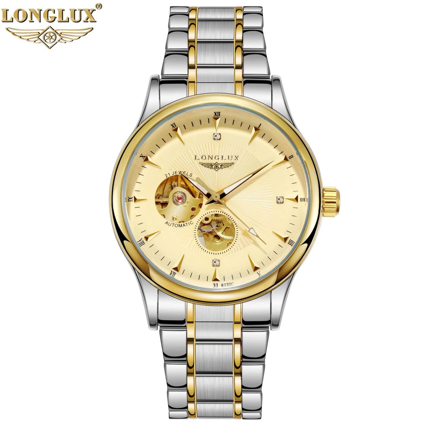 LONGLUX 8020GJ Automatisch Skeleton Herenhorloge