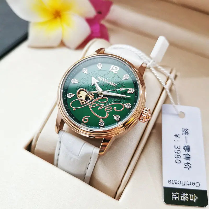 AOKULASIC Elegant Automatisch Dameshorloge