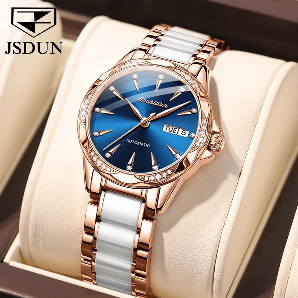 JSDUN 8821 Luxe Automatisch Dameshorloge